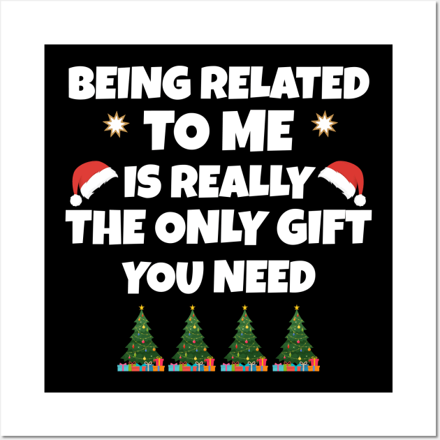 funny christmas being related to me Wall Art by Work Memes
